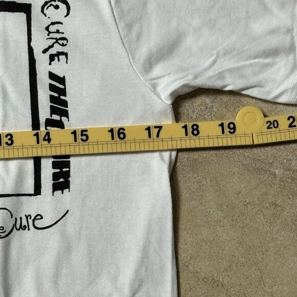The Cure Logos Two-Sided Womens MEDIUM White T-Shirt New - Picture 3 of 8